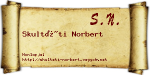 Skultéti Norbert névjegykártya