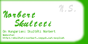 norbert skulteti business card