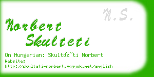 norbert skulteti business card